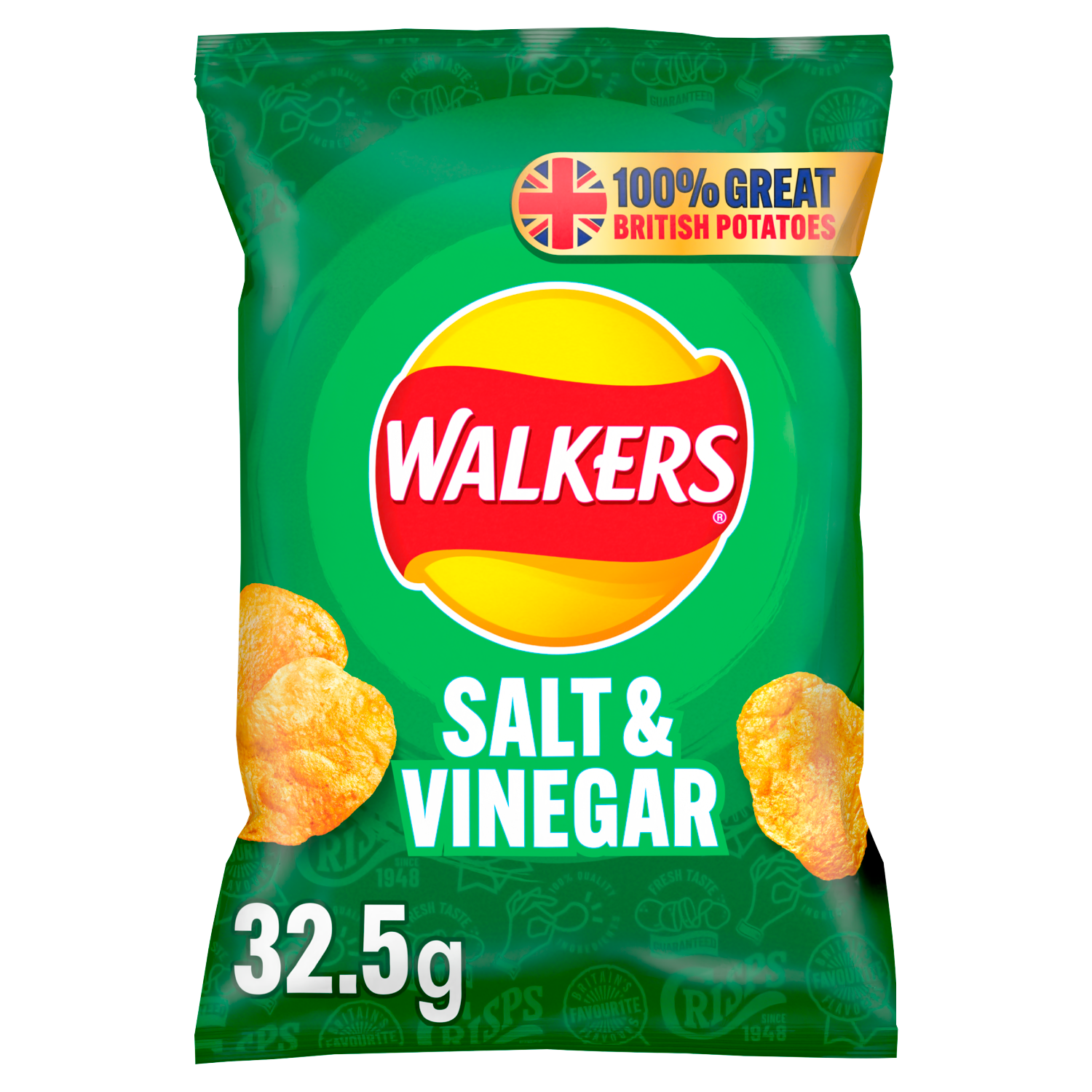 Walkers Crisps Chips Salt & Vinegar 32 x 32,5g | 55846